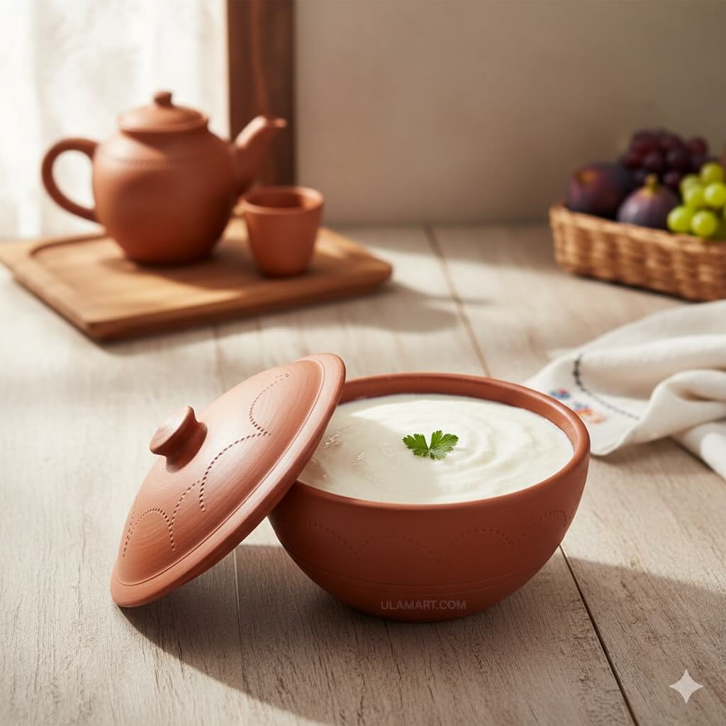 Curd Pot With Lid | Curd Setter | 300ml Capacity