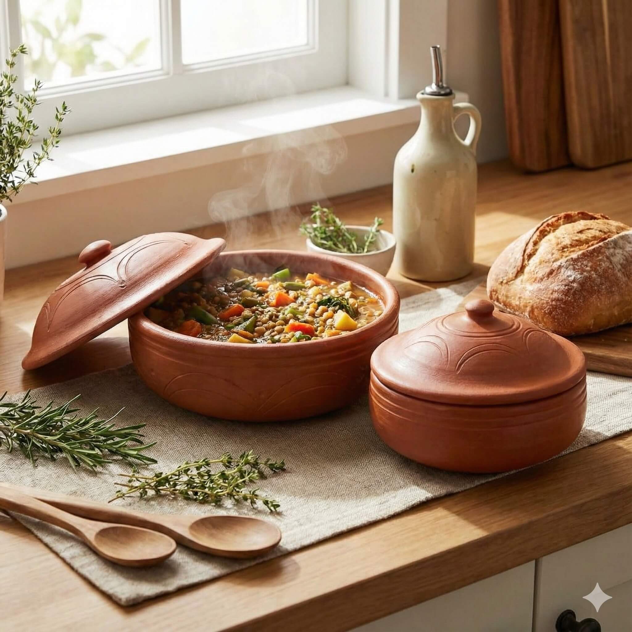 Serving Bowl With Lid Set | Housewarming Gift