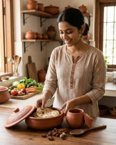 Lakshmi Govindaraj enjoying cookware